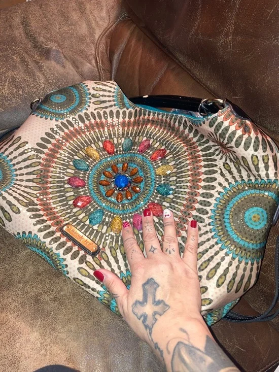 ❤️🔥Nicole Lee USA Vibrant Multicolor Gemstone purse - Picture 15 of 15